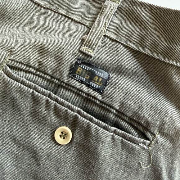 Vintage Big Al Olive Green Cargo Pants Size 32 - Picture 6 of 7